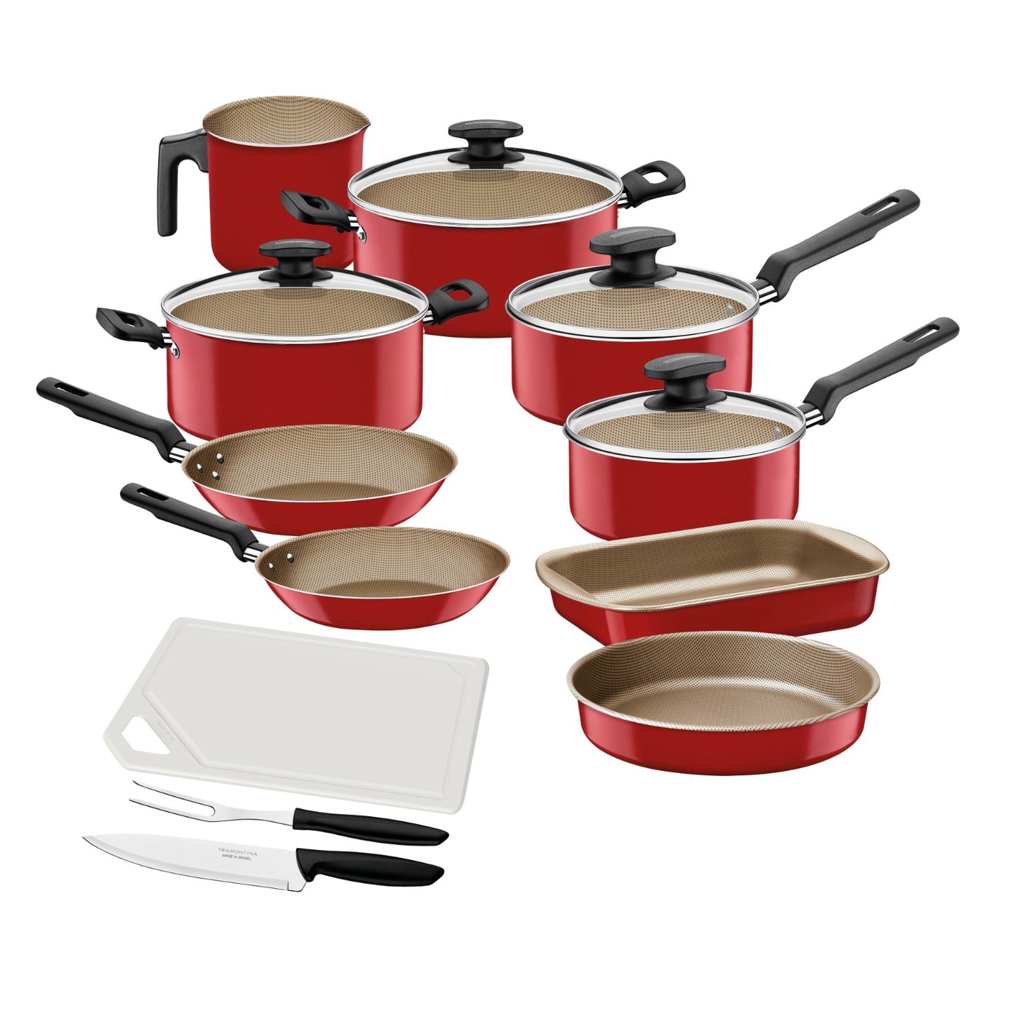 Juego de ollas 12 piezas. New Turquia Rojo