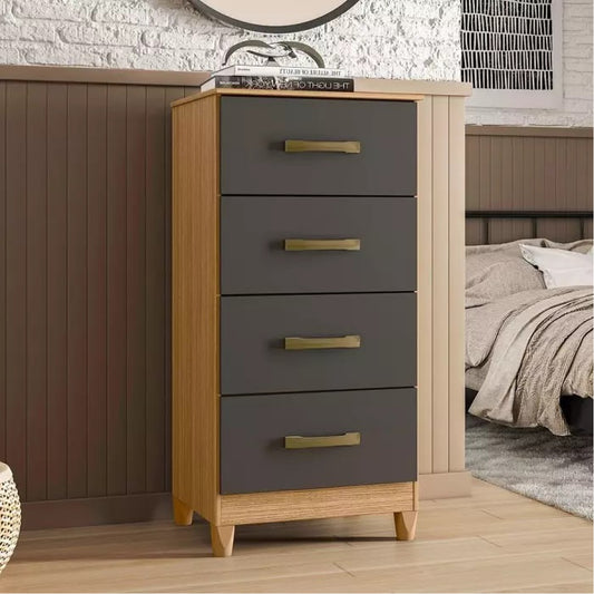 COMODA MOVELMAX MOBI 4 CAJONES NATURE TITANIO