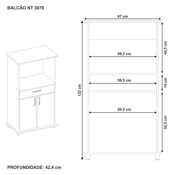 BALCON ABBA 670 NT3070 BLANCO NEW