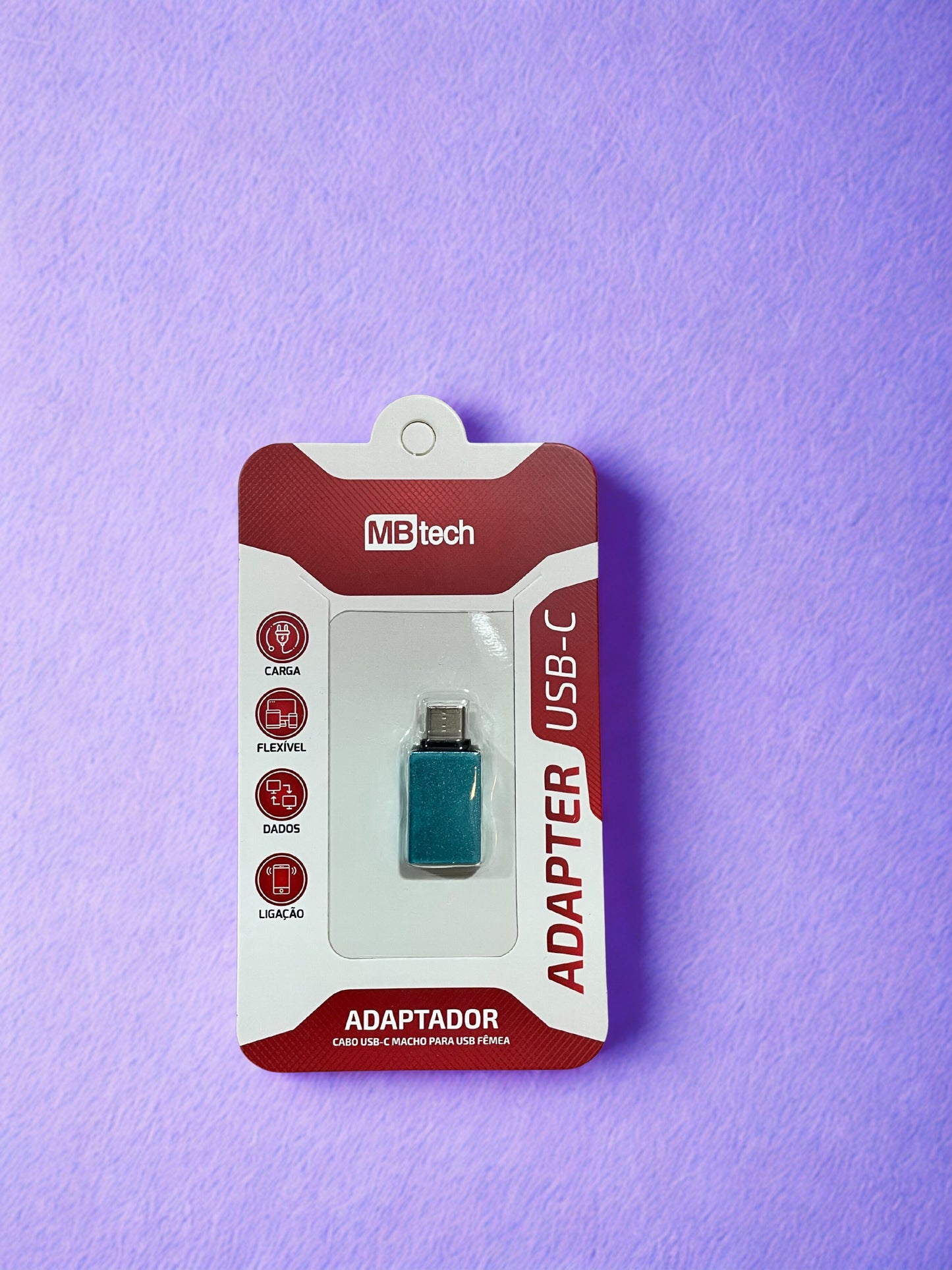 Adaptador USB-C Macho/ USB Hembra Carga/ Datos Turquesa