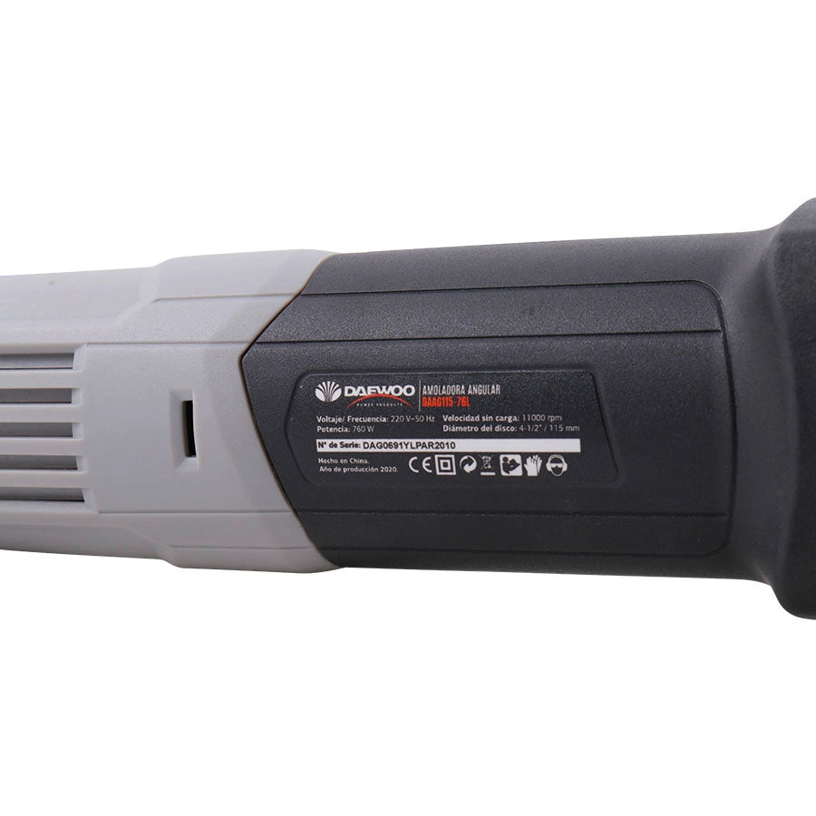 AMOLADORA ANGULAR DAEWOO DE 760W 230V 115MM 4 1/2