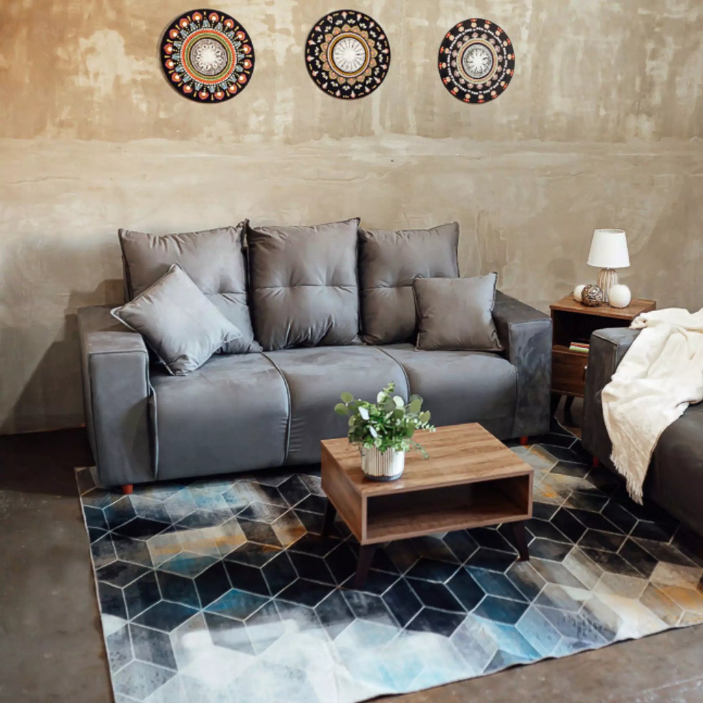 SOFA MOVELMAX ALELI 3-2 LUGARES BEIGE + 2 ALMOHADAS