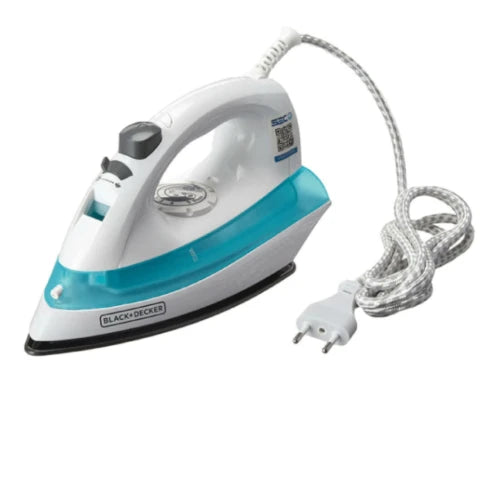 Plancha Black & Decker IRBD100-CL a vapor blanco
