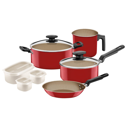 Juego de ollas 7 piezas. New Turquia Rojo