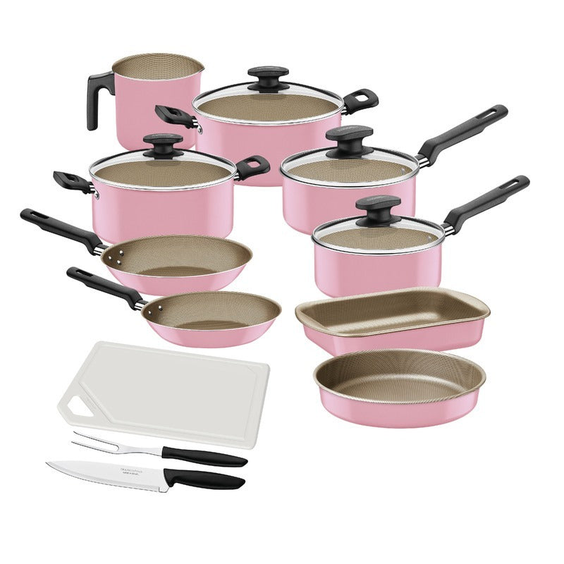 Juego de ollas 12 piezas. New Turquia Rosa