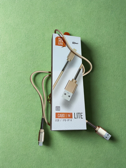 CABLE USB 1M USB/IPHONE CARGA/DATOS CHAMPAGNE