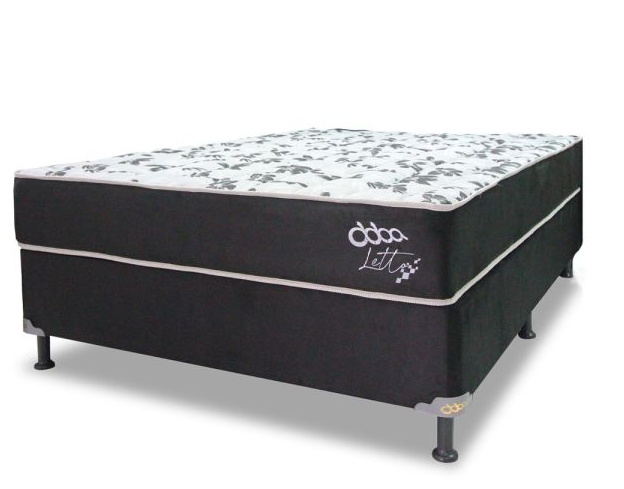 Sommier LETTO NEGRO BASE C/ COLCHON ABBA 160X200 + CABECERA