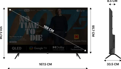 Smart TV LED Kodak de 75 pulgadas, 4K UHD 75SVA1003BT