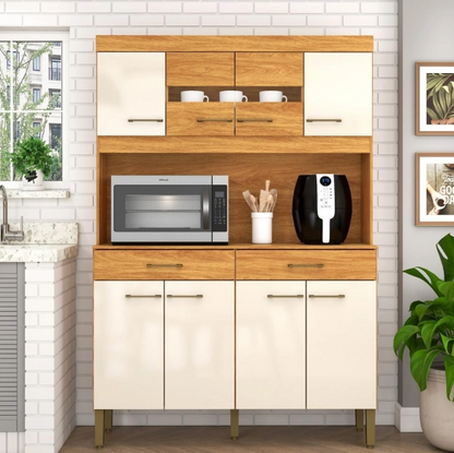 KIT COCINA MOVELMAX LAURA 1.20 CINAMOMO OFF WHITE