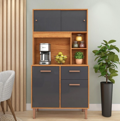 KIT DE COCINA MOVELMAX DALIA 0.90 4 PUERTAS CINAMOMO/GRAFITTO 03616