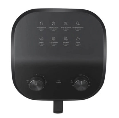 Freidora Air Fryer Midea 4.5 Litros Negra