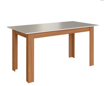 JUEGO DE COMEDOR ABBA 1500 6 SILLAS ATLANTA INDEKES FREIJO | OFF WHITE | TELA CACAO