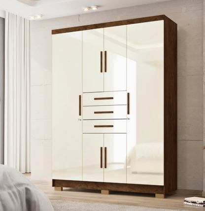 ROPERO MOVELMAX ISAAC 6 PUERTAS 3 CAJONES + CÓMODA SIRIUS 5 CAJONES 2 PUERTAS MOVELMAX