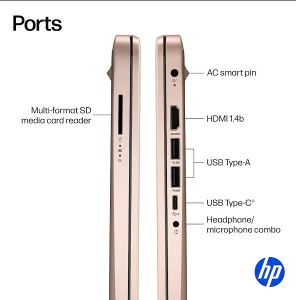 Notebook HP 14-DQ3015 14" Intel Celeron N4500 4 GB DDR4 64 GB eMMC - Pale Rose Gold