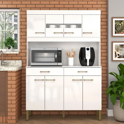 KIT DE COCINA MOVELMAX LAURA 1.20 8 PUERTAS BLANCO 03612