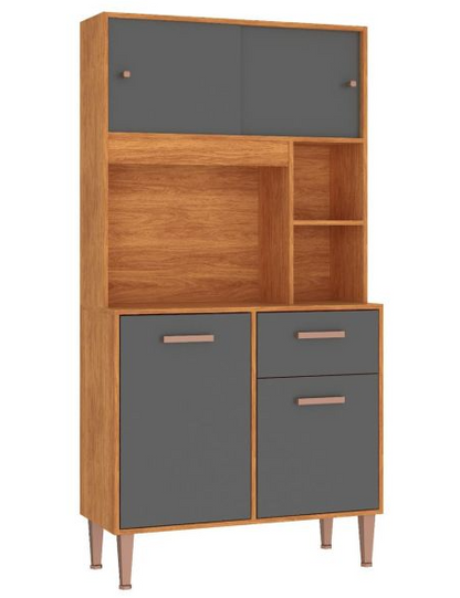 KIT DE COCINA MOVELMAX DALIA 0.90 4 PUERTAS CINAMOMO/GRAFITTO 03616