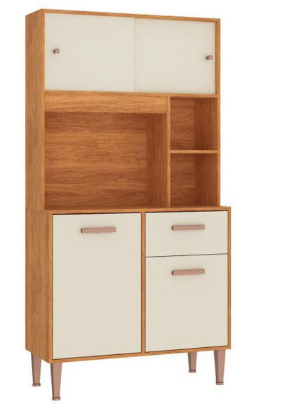 KIT DE COCINA MOVELMAX DALIA 0.90 4 PUERTAS CINAMOMO/OFF WHITE 03615