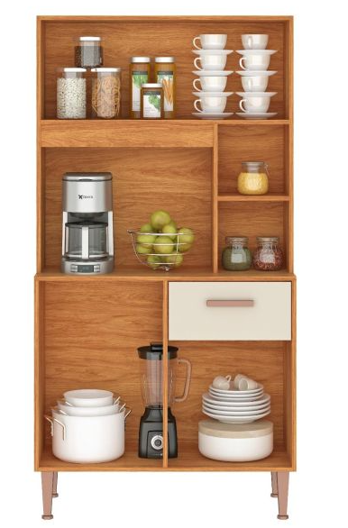 KIT DE COCINA MOVELMAX DALIA 0.90 4 PUERTAS CINAMOMO/OFF WHITE 03615