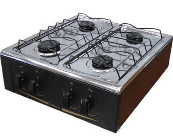 COCINA ABBATEC 4 HORNALLAS MINI NEGRO