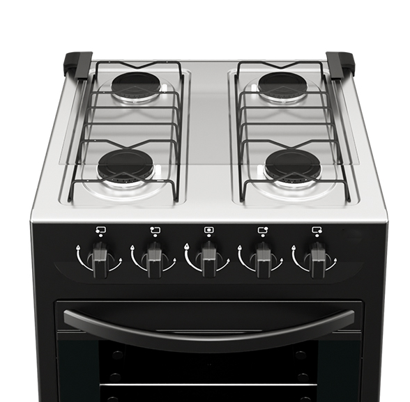 COCINA 4 HORNALLAS MBARETE NEW ABBATEC NEGRO