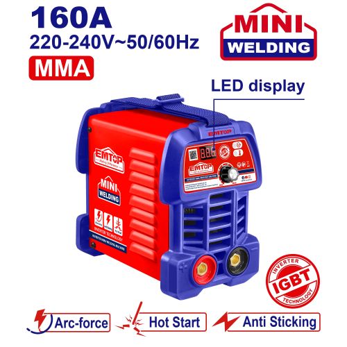 Soldador Inverter MMA IGBT 15-160A. Emtop
