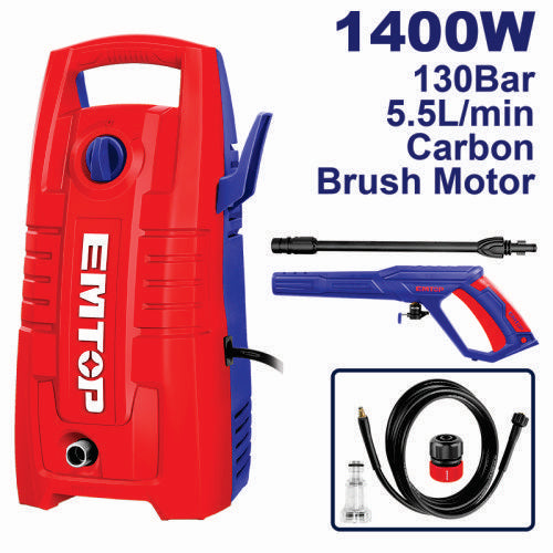 Hidro lavadora 1400W. 130 Bar. EMTOP