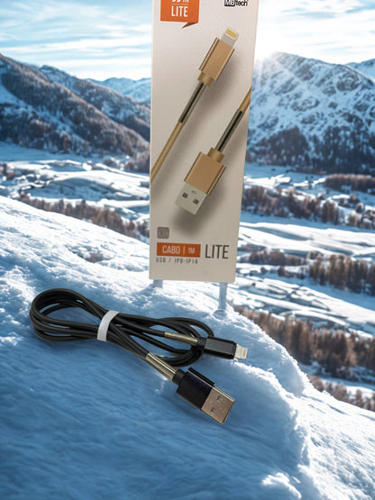 CABLE USB 1M USB/IPHONE CARGA/DATOS NEGRO