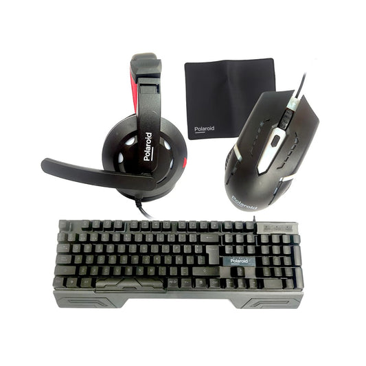 Wired Keyboard + Mouse + Mouse Pad +  Headset 4 In 1 Kit