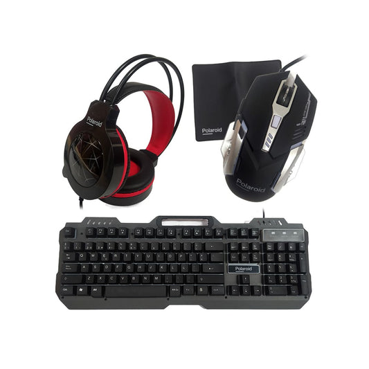 Wired Keyboard (Spanish) + Mouse + Mouse Pad + Headset 4 In 1 Kit