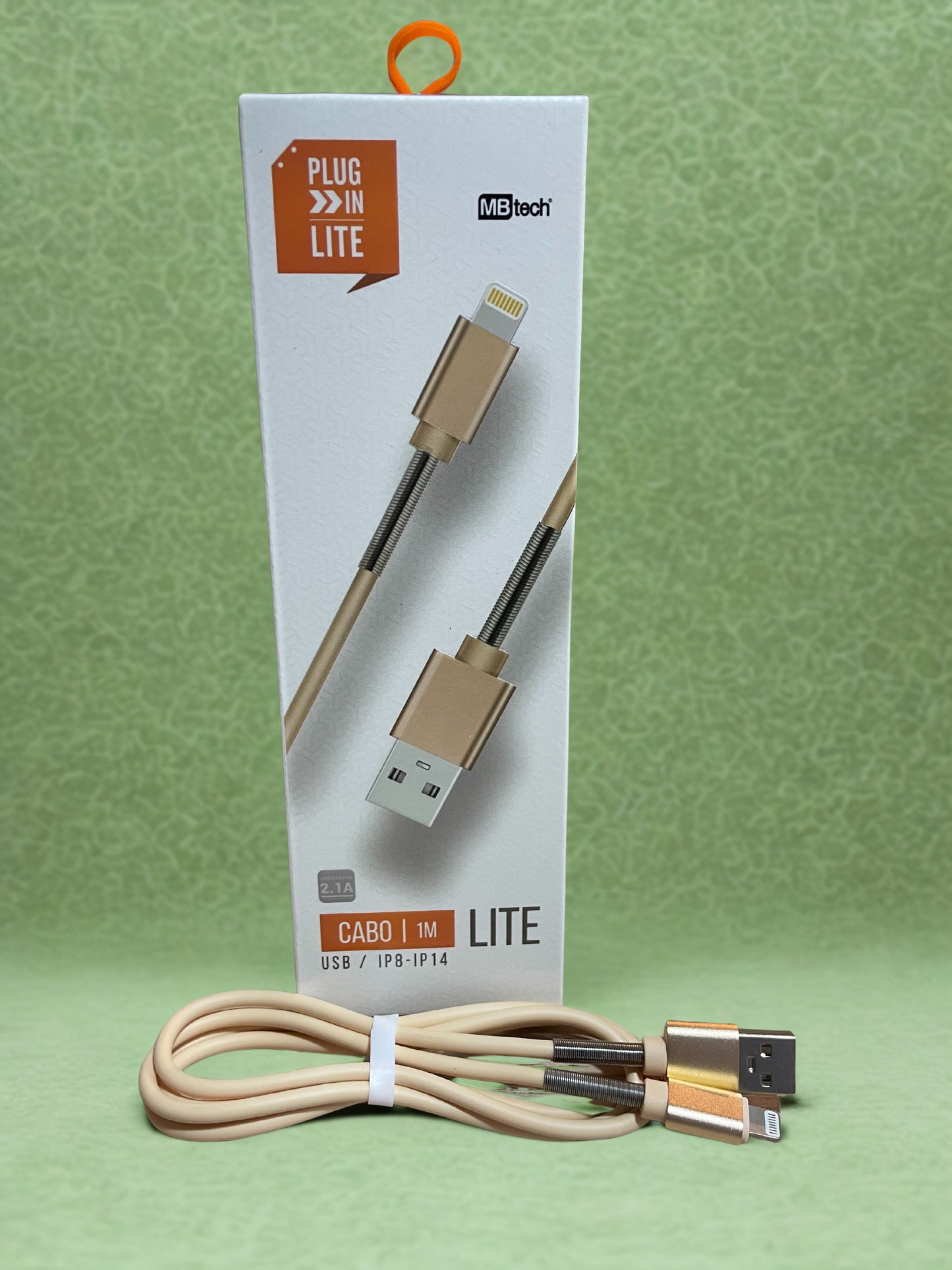 CABLE USB 1M USB/IPHONE CARGA/DATOS CHAMPAGNE