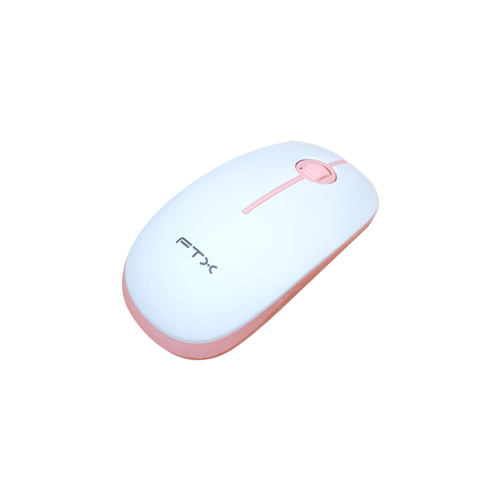 TECLADO + MOUSE FTX WIRELESS FTXGK600 NUMERICO/ESPAÑOL BLANCO/ROSA