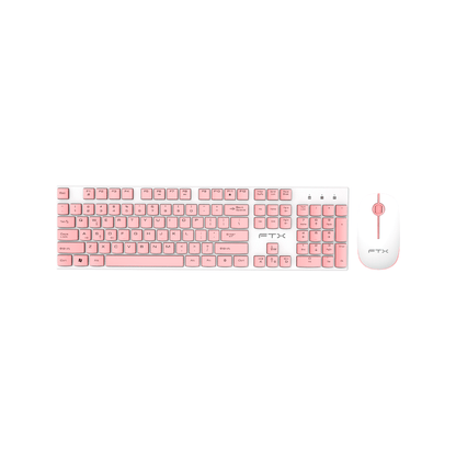 TECLADO + MOUSE FTX WIRELESS FTXGK600 NUMERICO/ESPAÑOL BLANCO/ROSA