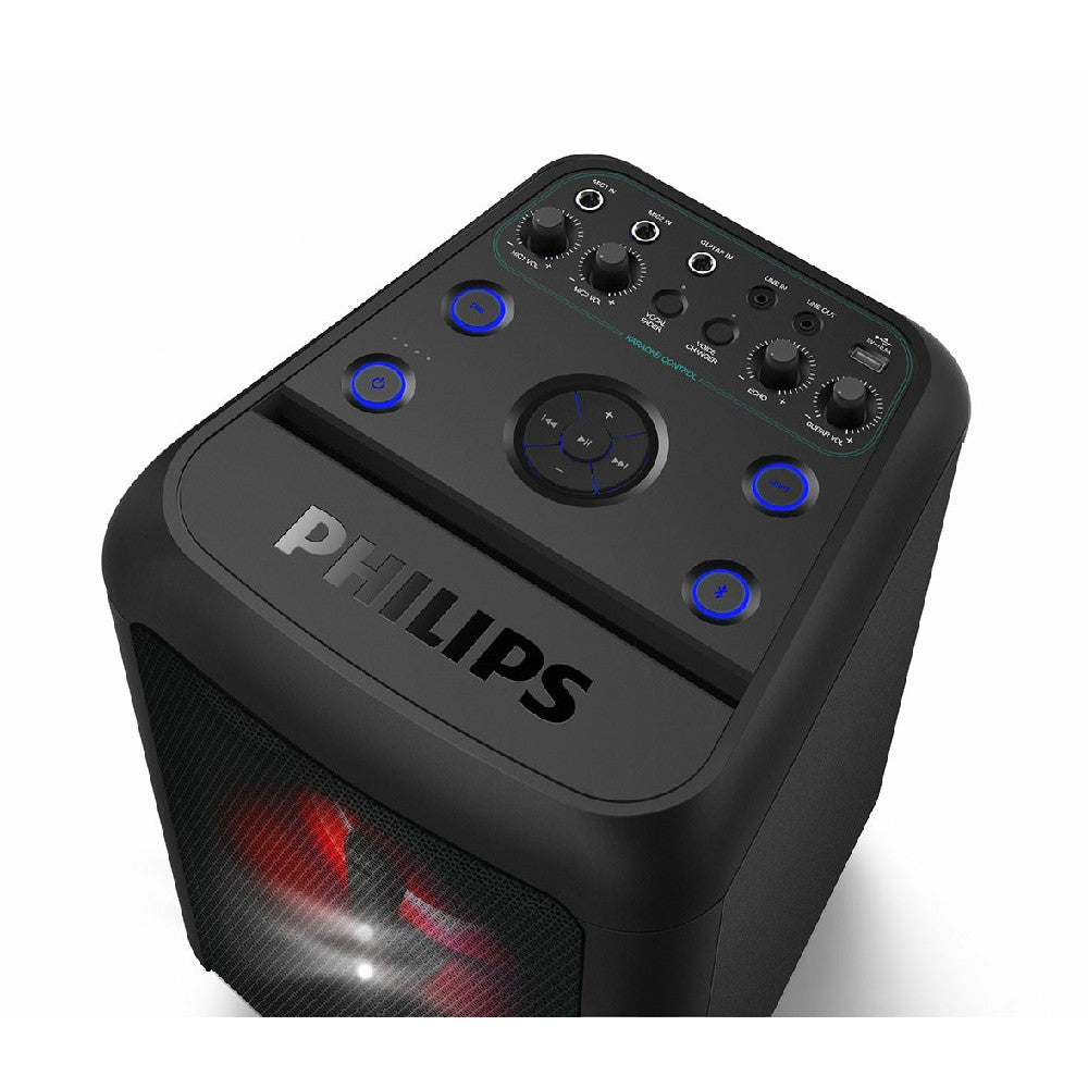 PARLANTE PHILIPS PARTY TANX100/10 BL, USB, IN 3.5, WOOFER 10 80W