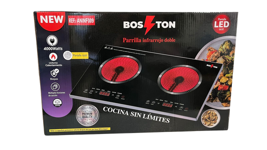 COCINA INFRARROJA DOBLE BOSTON