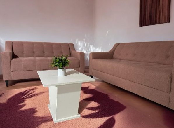SOFA UNANIME SAMBER 2+3 LUGARES ROSA