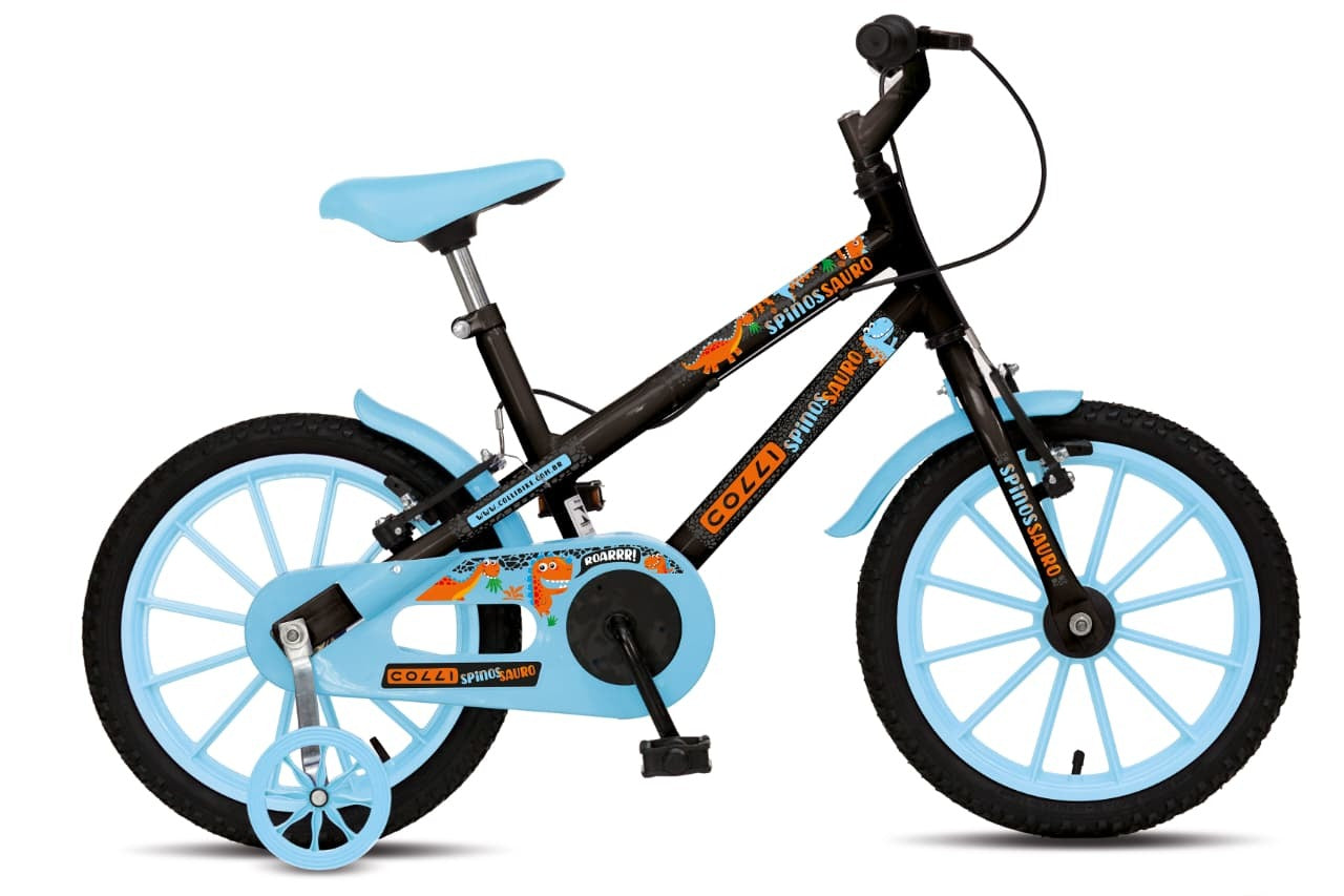 BICICLETA COLLI ARO 16" SPINOSSAURO AVENT NEGRO FOSCO