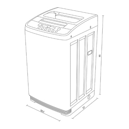 LAVARROPAS WHIRLPOOL 8.5KG WWI08BW9LS BLANCO 720RPM W364 4NIVELES DE AGUA 2TEMP